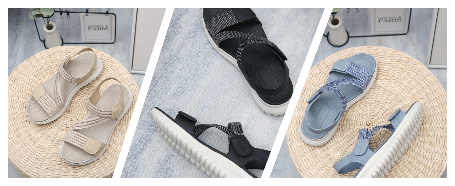 Жіночі сандалії літні для ходьби, відпочинку, спорту та пляжу. Платформа, антиковзаюча підошва, розміри 35-42 EU, колір бежевий. Стиль A