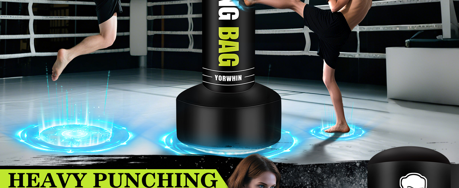 Надувний боксерський мішок для дорослих, стоячий боксерський мішок, самостійний мішок для кікбоксингу, обладнання для тренувань MMA, Муай Тай, фітнесу, ударної сили, стиль A