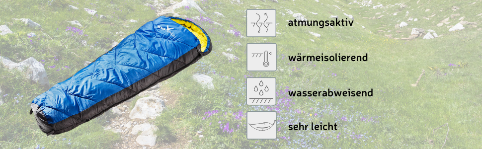 Дитячий спальний мішок Black Crevice для кемпінгу та подорожей (зелений)