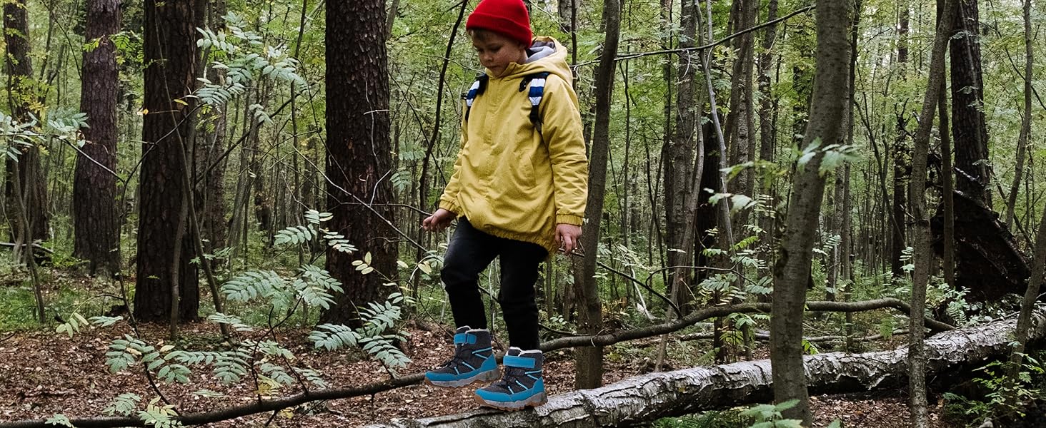 Зимові черевики Visionreast для дівчаток та хлопчиків. Теплі зимові черевики з ворсовим утеплювачем, водонепроникні, для туризму та активного відпочинку. Чорні, розмір 40 EU.