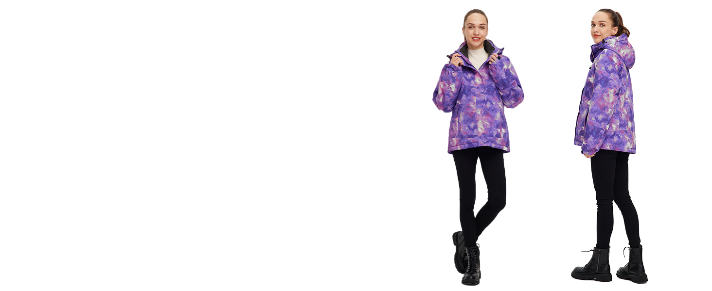 Жіноча куртка Wantdo для гірського туризму та хайкінгу, водонепроникна, з капюшоном, тепла, світло-блакитна