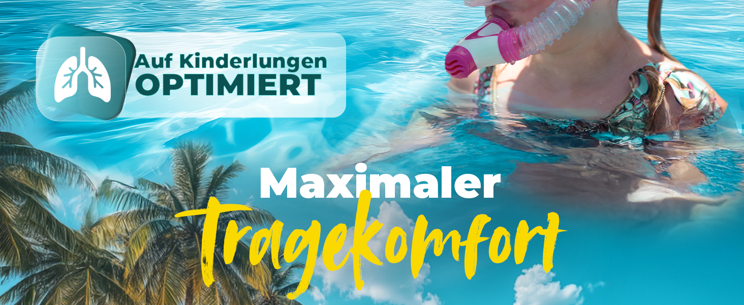 Набір для снорклінгу KIDVERSE для дітей 5-16 років - маска та трубка для дівчаток та хлопчиків, рожевий колір