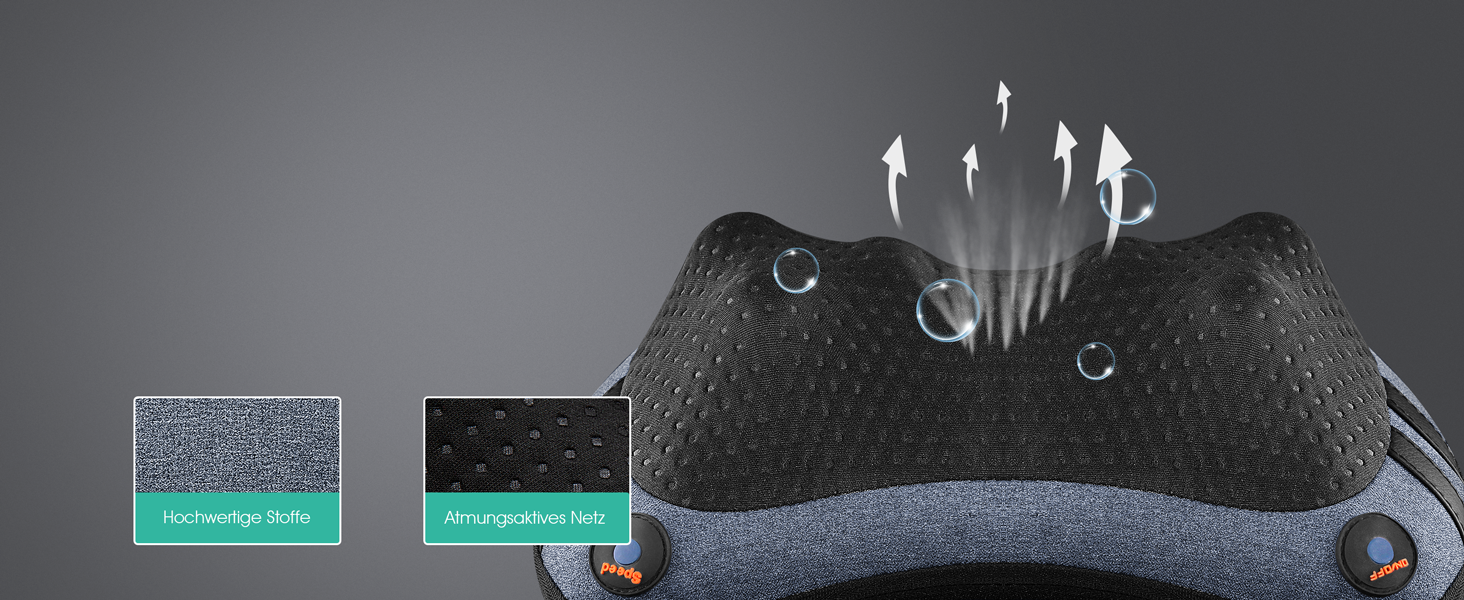 VOYOR HEALTH Масажна подушка з функцією підігріву, шиацу масажер з 3D масажними головками для шиї, спини та ніг, електричний прилад для зняття м'язового болю, подарунок для чоловіків і жінок, модель YZ200, блідо-блакитний