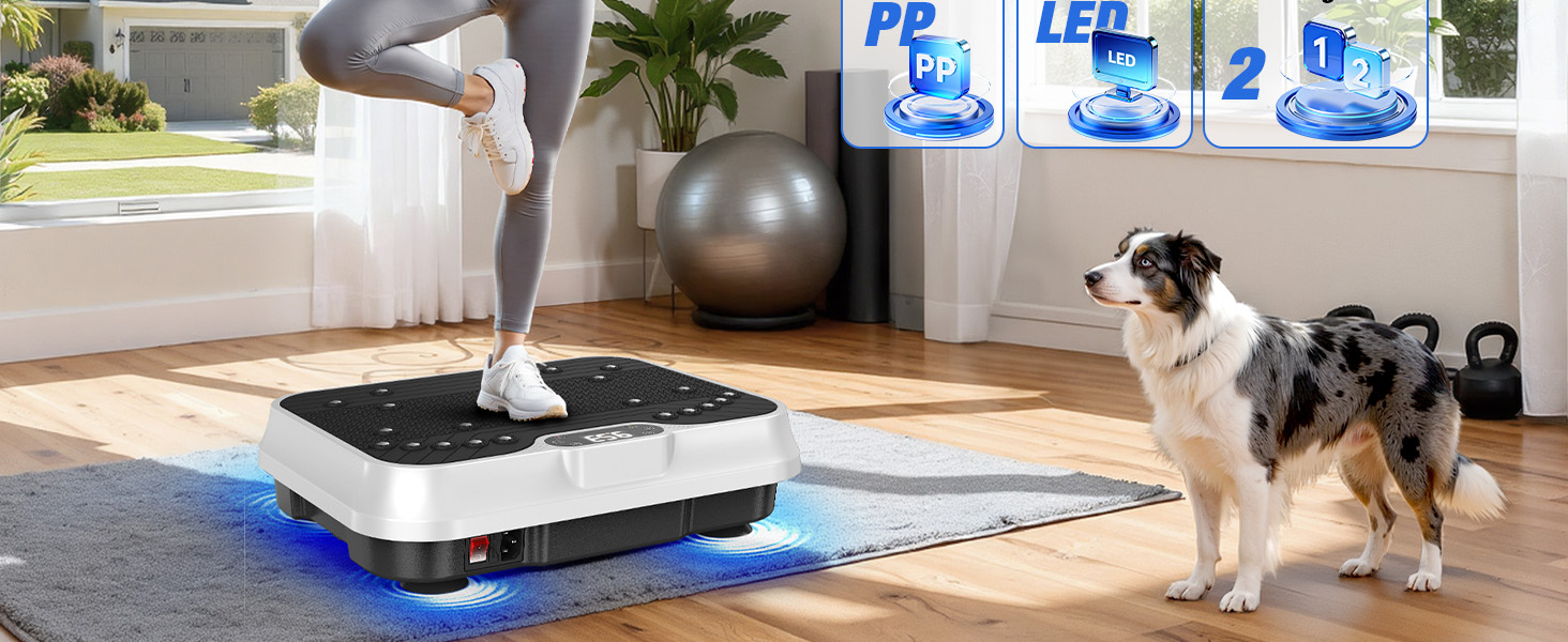 Віброплатформа для жінок HomeFitnessCode Mini - тренажер для дому для схуднення та м'язового розвитку, чорний