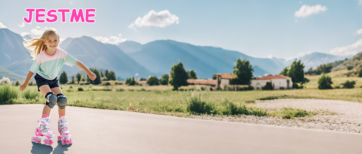 Дитячі ролики для катання на роликах, регульовані ролики Quad, розмір 4, регульовані та підсвічені ролики, ролики для дівчаток та хлопчиків. Розмір M (EU 32-36)