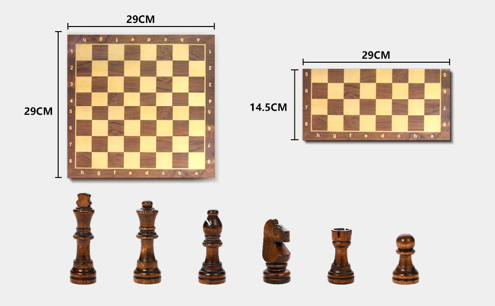 Шаховий набір OOCOME, дерев'яний, магнітний, складний, 29см