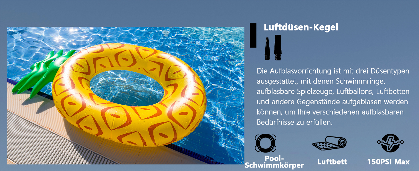Електрична повітряна помпа SERVOMASTER з манометром, акумуляторна, 150 PSI, LED, для велосипеда, авто, мотоцикла