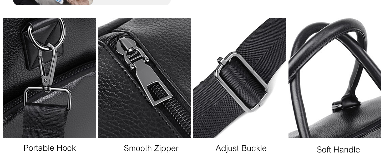 Спортивна дорожня сумка FANDARE для чоловіків та жінок з відділенням для взуття, шкіряна сумка-вікенд (PU шкіра) для подорожей, Ryanair, фітнесу та відпочинку, коричнева