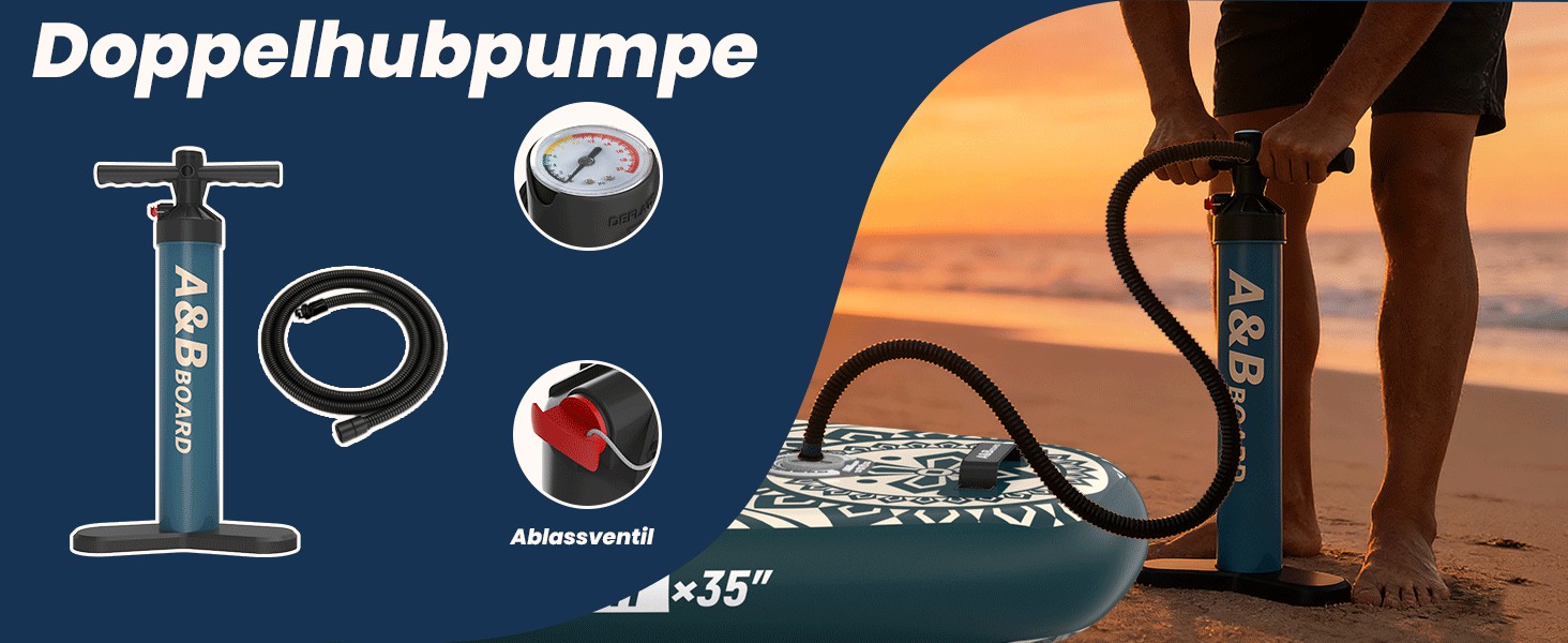 Надувний SUP-борд ABBOARD 335 см для двох осіб, зелений - з преміум аксесуарами, вантажопідйомність 200 кг