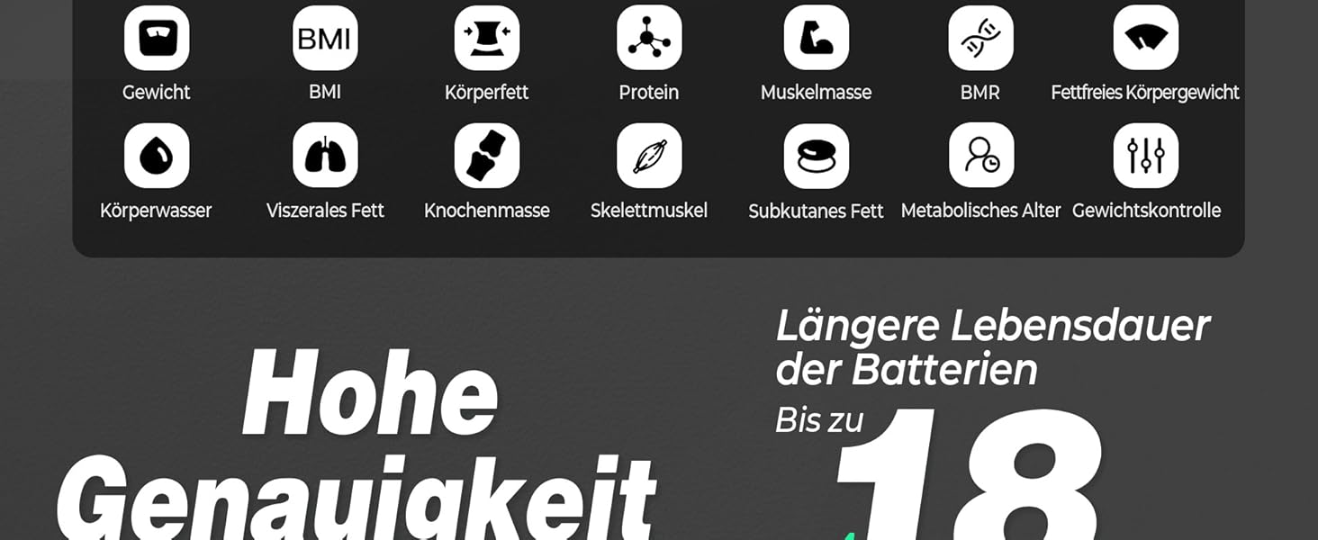 Ваги Ovutek для тіла з аналізом складу: жир, м'язи, вода, BMI. Макс. 180 кг, великий дисплей, фітнес-додаток. Чорний колір
