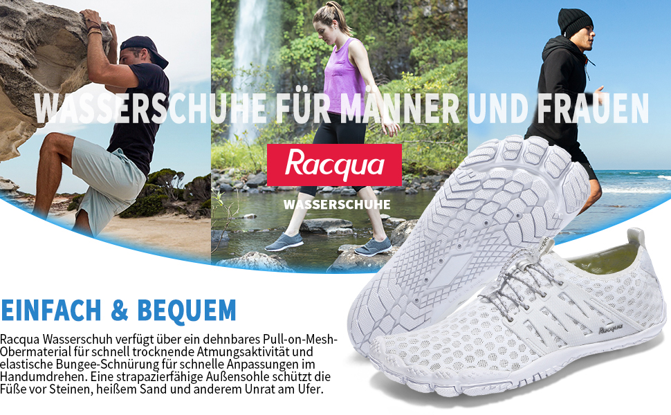 Водні черевики Raqua Composite Mesh для чоловіків та жінок, білі, 37 EU Wz114