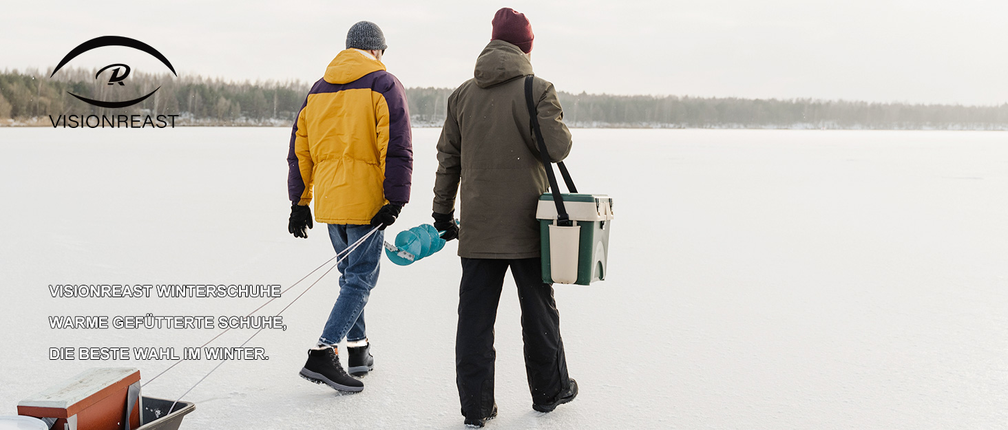 Зимові чоботи Visionreast: водонепроникні трекінгові чоботи для жінок та чоловіків, чорні, 43 EU