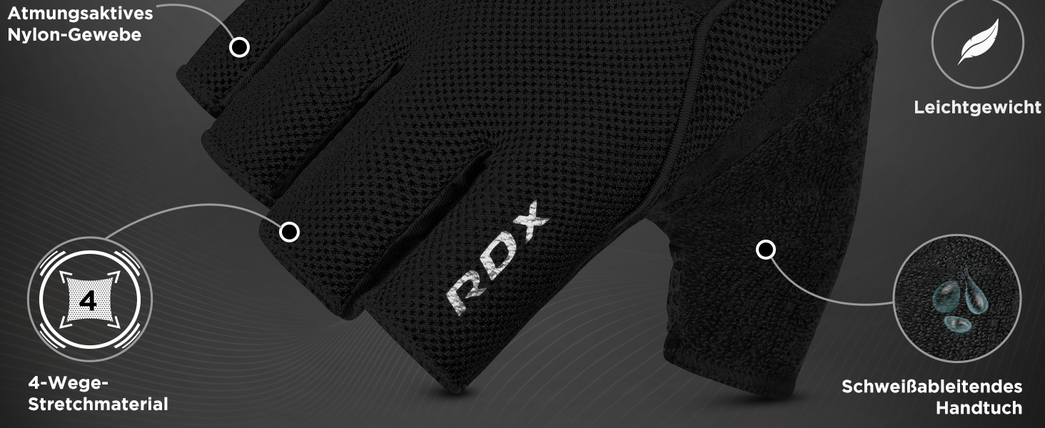Рукавички для тренувань RDX Fitness з фіксаторами зап'ястя, 15 дюймів, захист від ковзання, для важкої атлетики, пауерліфтингу, чоловічі/жіночі