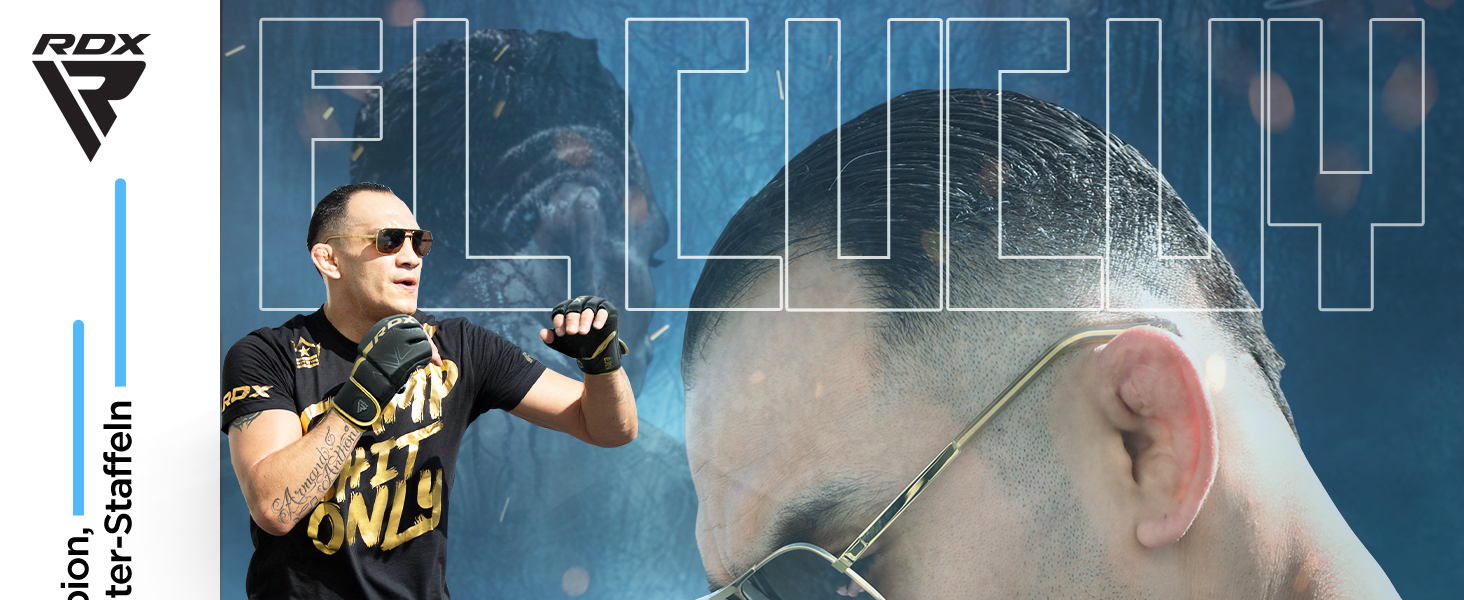 Боксерські рукавички RDX Profi MMA: шкіряні, для тренувань, спарингу, кікбоксингу, муай-тай, боксу. Чоловічі, чорні.