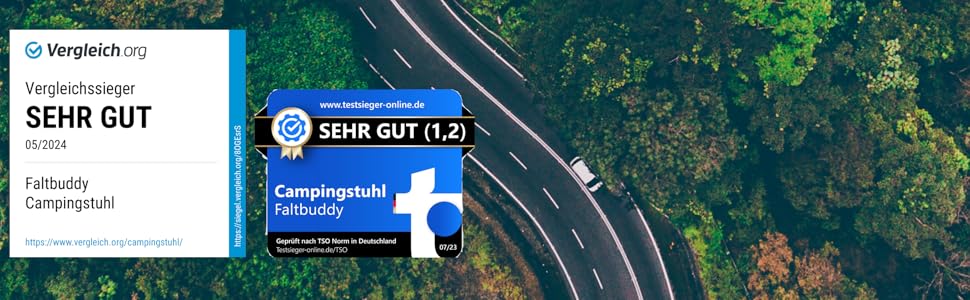 Крісло для кемпінгу Faltbuddy® 2-в-1: стілець та лежак, 180 кг, чорний, з великою сумкою-холодильником. Ідеально для риболовлі, пляжу, фестивалів та відпочинку на природі.