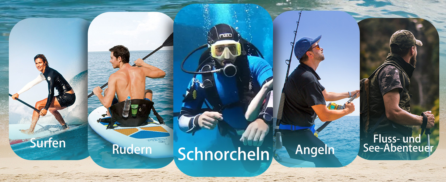 Водні черевики WateLves: для плавання, серфінгу та відпочинку на пляжі. Швидка сушка, розміри 36-48 EU, чорний колір