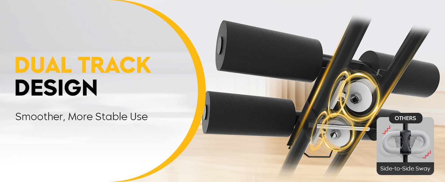 Тренування пресу вдома: Bauchmuskeltrainer - компактний складний тренажер для пресу, фітнес-обладнання для чоловіків та жінок (чорний)