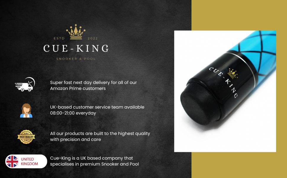 Cue-King Професійний більярдний кий з канадського клена, 13 мм наконечник, 2 шт., з'єднання 50/50