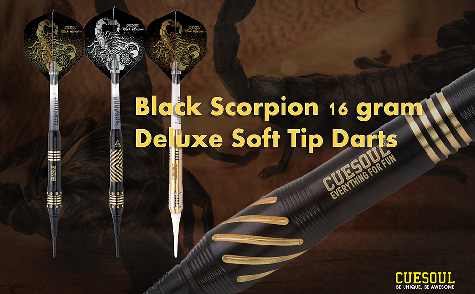 Набір дротиків CUESOUL Black Scorpion Deluxe з футляром, 16г B2303