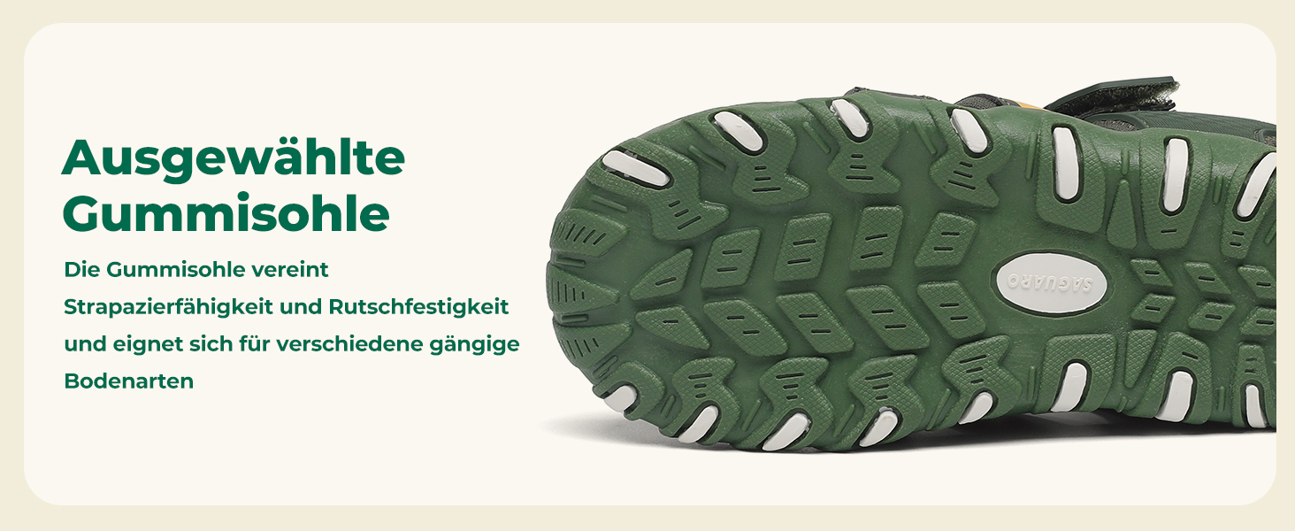 Сандалі дитячі SAGUARO закриті трекінгові для хлопчиків, літні, для активного відпочинку, зелені, розмір 36 EU