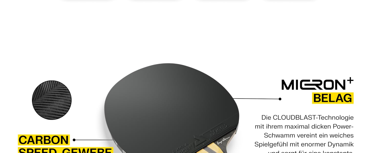 Професійна ракетка для настільного тенісу JOOLA Infinity Carbon Hugo Calderano, ITTF сертифікована, Zyramid/GL, червоний/чорний