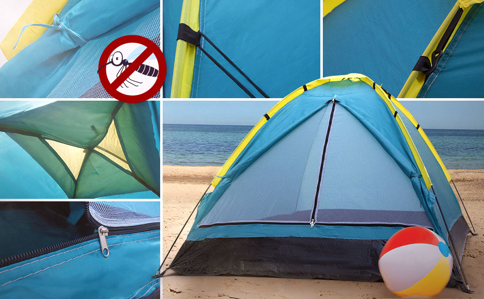 Намет STREND PRO для кемпінгу на 2 особи, 175x130x100 см – намет-кивок, купольний намет, легкий для фестивалів, саду, відпочинку на природі