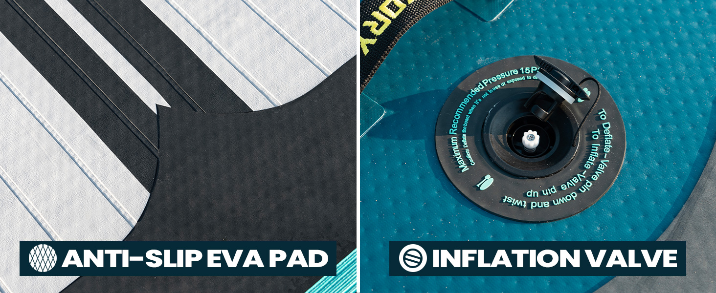 Надувний SUP-борд Jelly Wald Extra Wide: дошка для плавання з фіном, ручним насосом, для подорожей