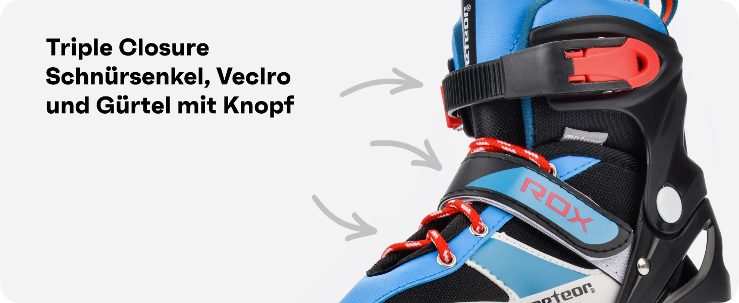 Дитячі ролики Meteor Rox з регулюванням, рожево-сірі. ABEC-7 підшипники, PU колеса 72мм, рама з алюмінію. Розміри S30-33, M34-37, L38-41