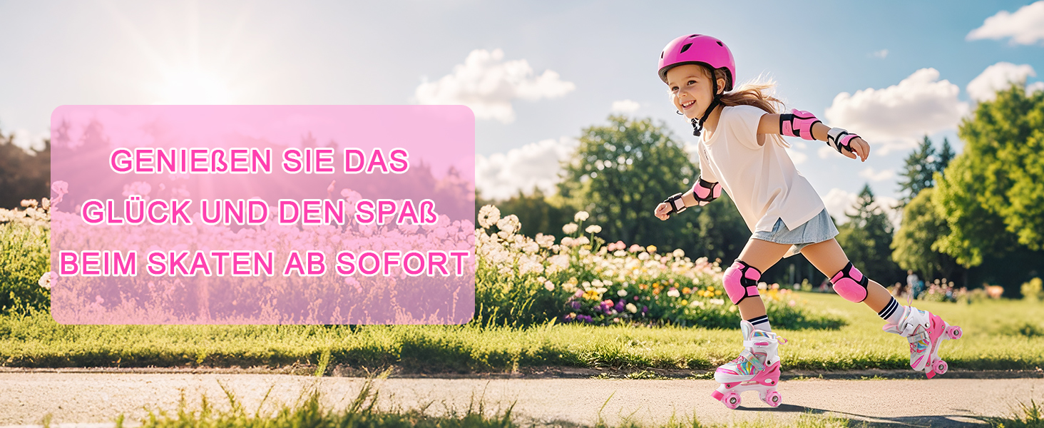 Дитячі ролики для катання на роликах, регульовані ролики Quad, розмір 4, регульовані та підсвічені ролики, ролики для дівчаток та хлопчиків. Розмір M (EU 32-36)