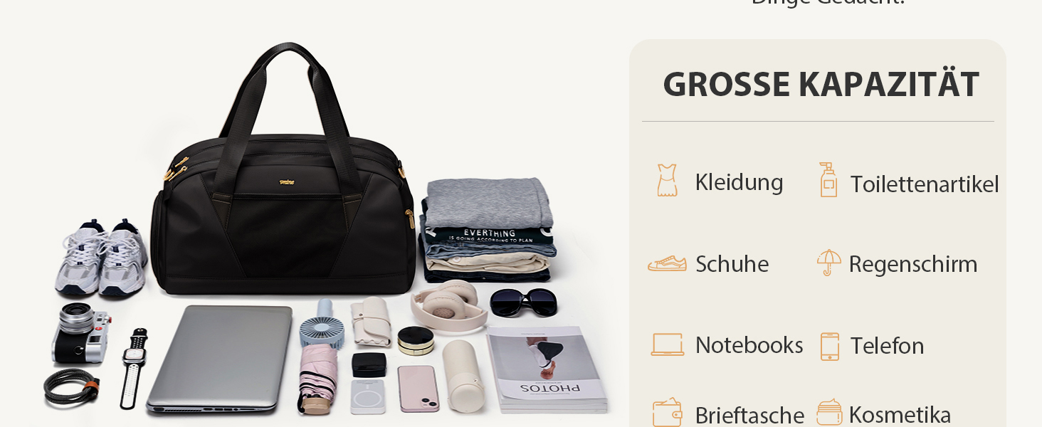 Спортивна сумка VNINE для жінок: легка, водонепроникна, для подорожей, тренувань та плавання (чорна)