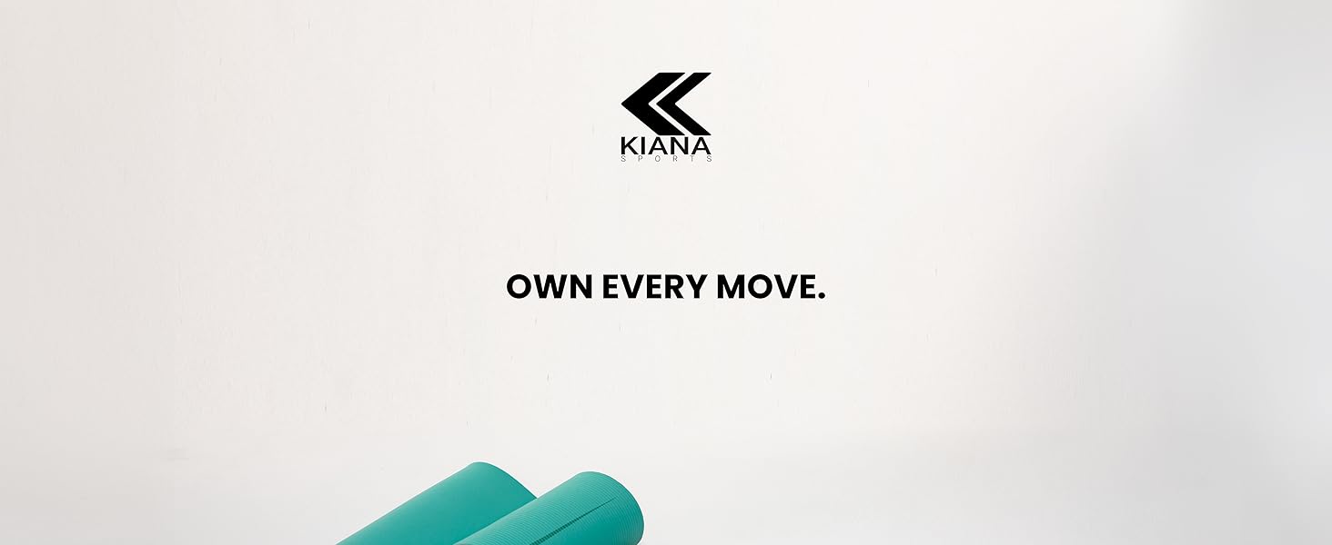 Килимок спортивний KIANA SPORTS Premium для гімнастики, йоги та фітнесу 1.5 см, бірюзовий | Нековзний килимок для пілатесу, в комплекті з ременем