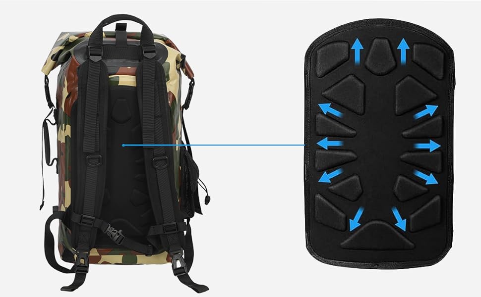 Водонепроникний рюкзак Dry Bag 35L для каякінгу та рафтингу (зелений)