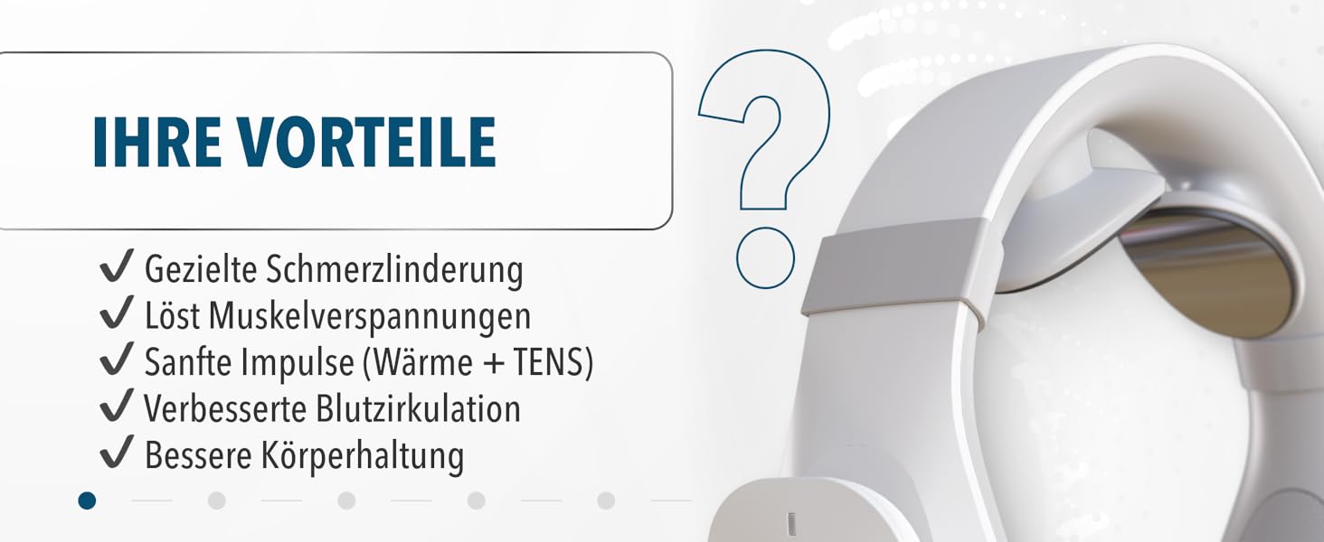 FORTHiQ Масажер для шиї з підігрівом, електричний масажер для шиї, 15 рівнів, портативний, 2025 Edition