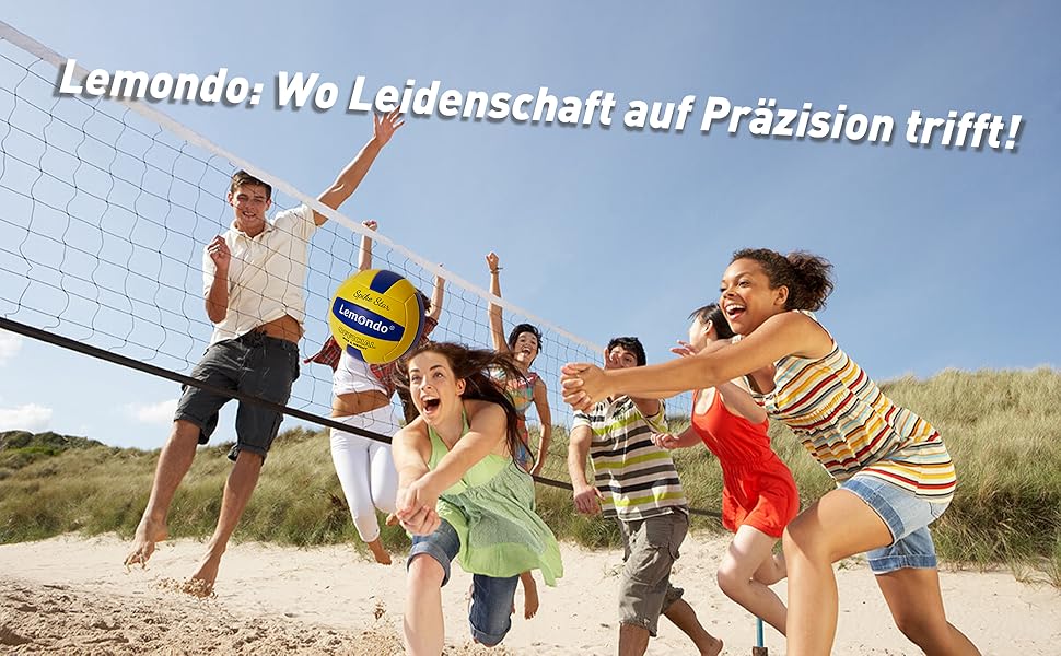 Волейбольний м'яч Lemondo PU для пляжного волейболу, м'який, водостійкий, з насосом. Підходить для гри та тренувань в приміщенні та на пляжі. Жовтий колір.