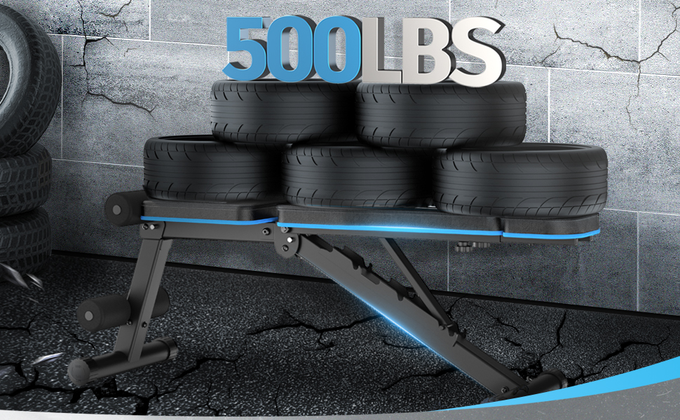 Складана тренувальна лава Hantelbank з регулюванням кута нахилу, багатофункціональна, для дому та фітнес-залу, синього кольору, 230 кг