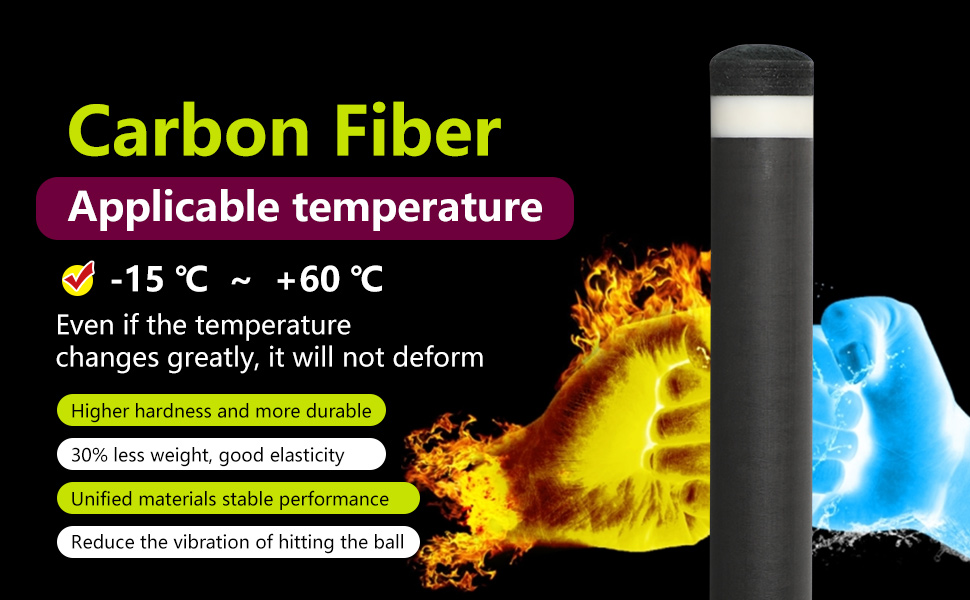 Кю Carbon Fiber (20-21 oz) - Професійний бик для більярду з шкіряним наконечником 13mm, 3/8*8 Joint, з чохлом, захисниками та крейдою