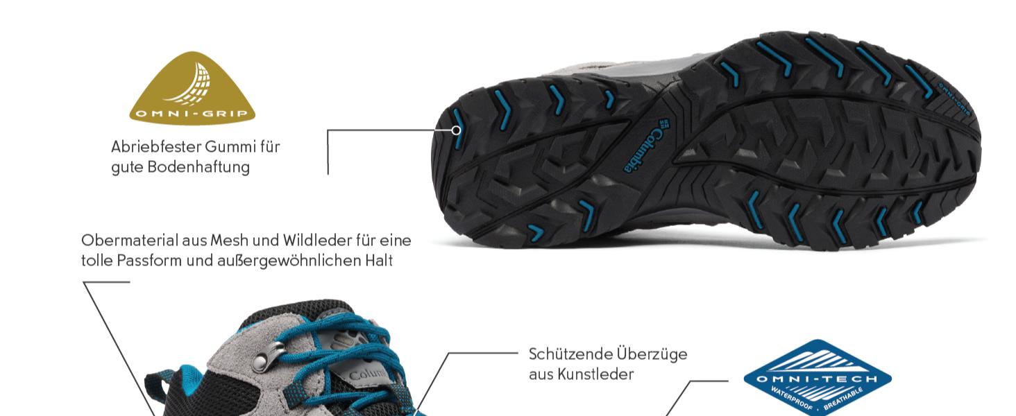 Чоловічі водонепроникні трекінгові черевики Columbia Redmond III Mid Graphite Black 43 EU