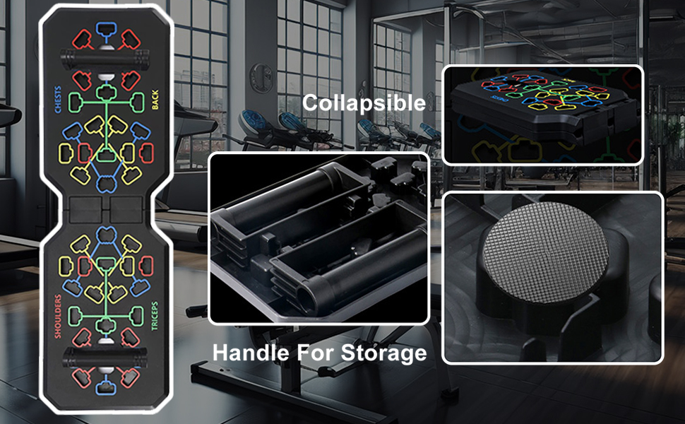 Багатофункціональна дошка для віджимань 12-в-1, складана портативна система для тренування м'язів верхньої частини тіла та всього організму