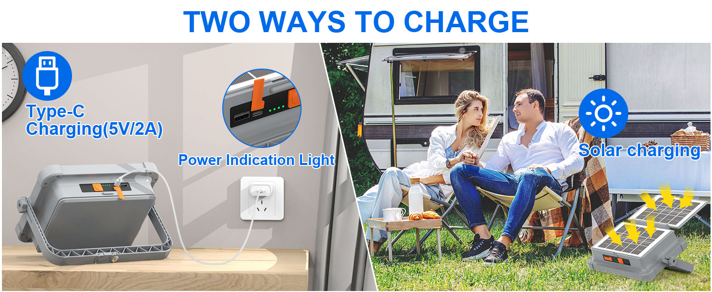 ERAY Сонячний LED прожектор 150W з акумулятором 7800mAh, 336 LED, 4 режими, 2 способи зарядки, портативний ліхтар для кемпінгу, гаража, надзвичайних ситуацій (сірий)