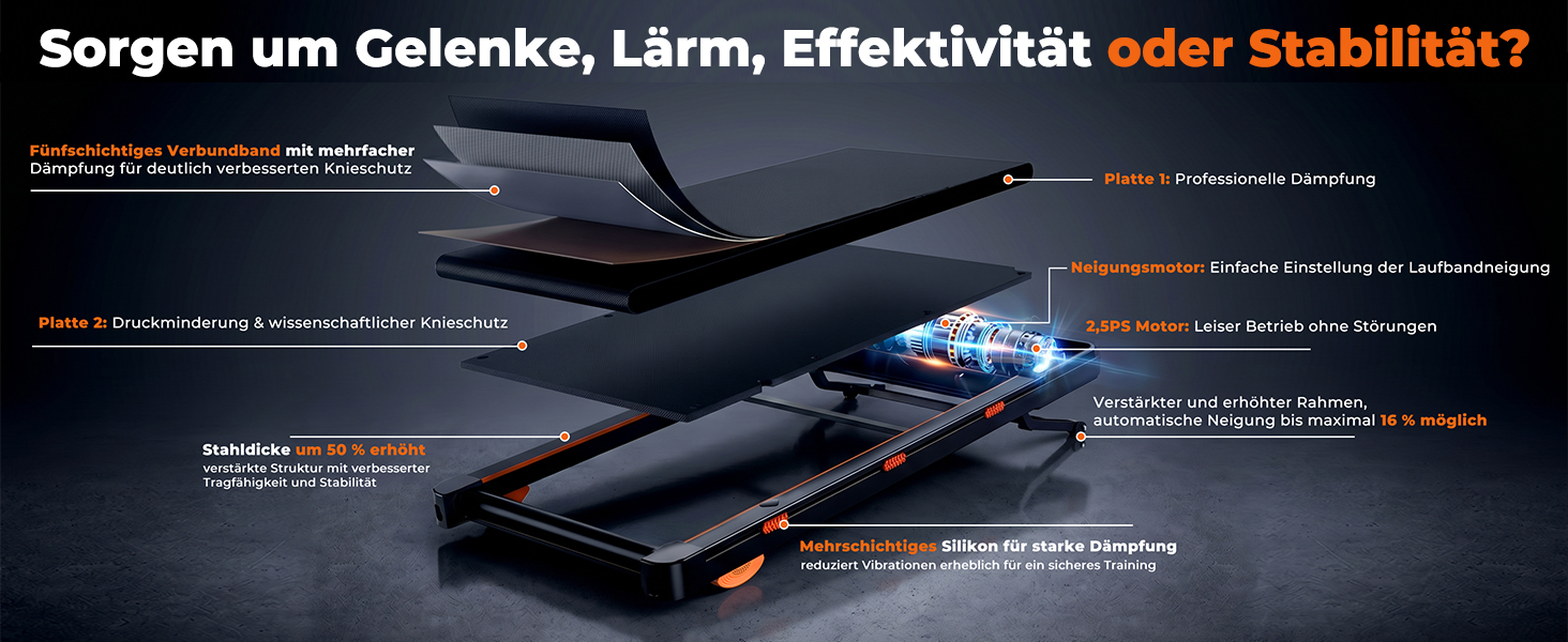 Домашня бігова доріжка JAGJOG Walking Pad з автоматичним нахилом 16%, Bluetooth-динаміками, колір: ебенове дерево