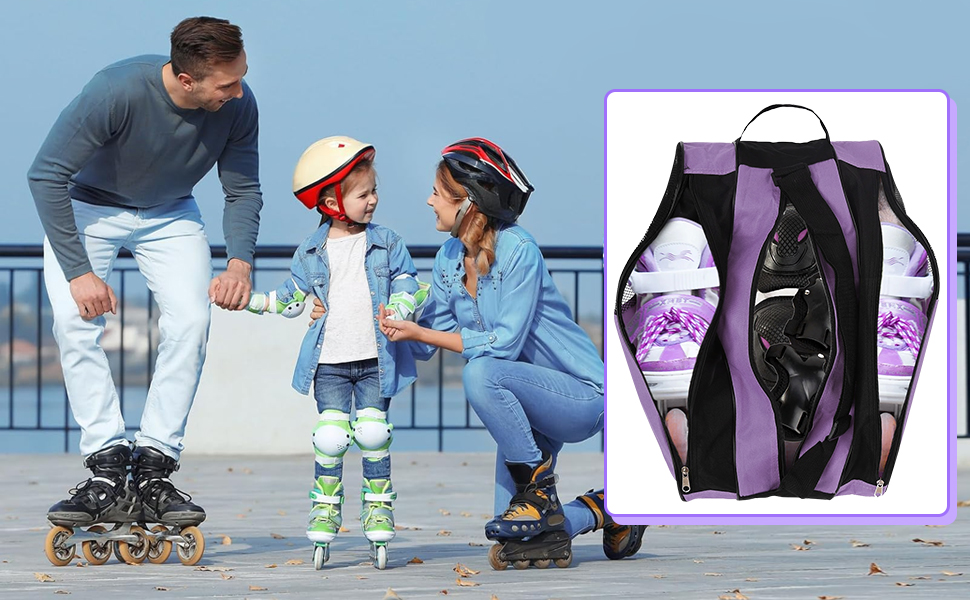 Чохол для роликових ковзанів жіночий/чоловічий. Сумка для роликів, ковзанів, хокею. Lila (фіолетовий)