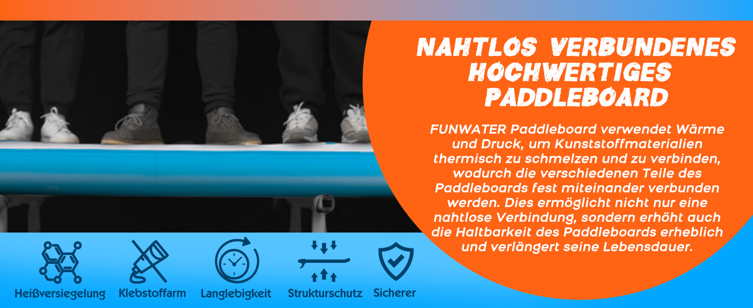 Надувне SUP-борд FunWater: комплект з аксесуарами (весло, насос, рюкзак, лінія, водонепроникний мішок)