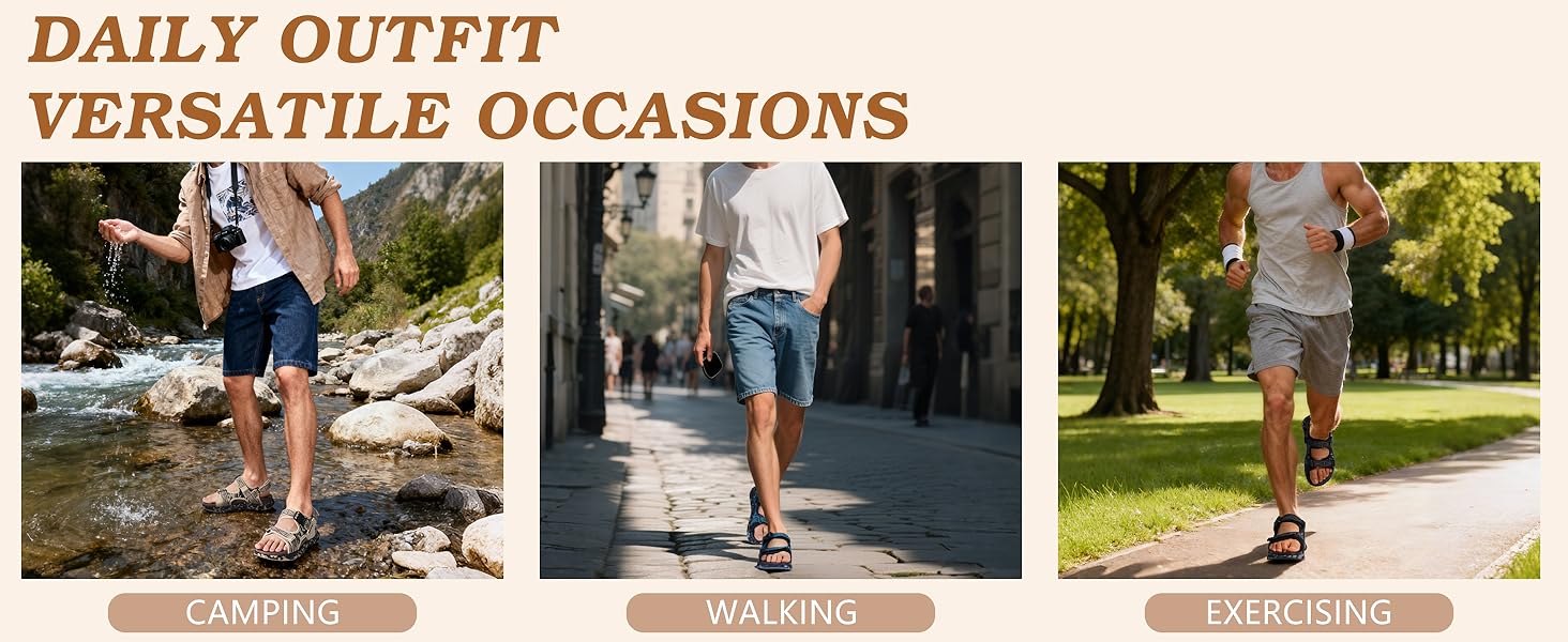 Чоловічі сандалі Oncaі Wandersandalen: ортопедичні трекінгові сандалі для відпочинку та спорту, блакитні, розмір 43 EU