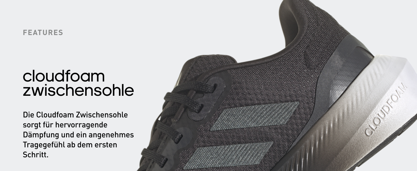 Жіночі бігові кросівки adidas Runfalcon 5 Wide, 38 EU, чорний/білий