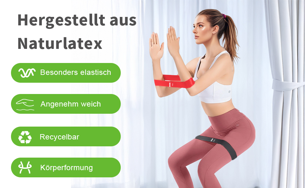 Набір фітнес-гумок 5 шт., гумки для фітнесу з 5 рівнями опору, гумки для фітнесу, йоги, пілатесу та силових тренувань