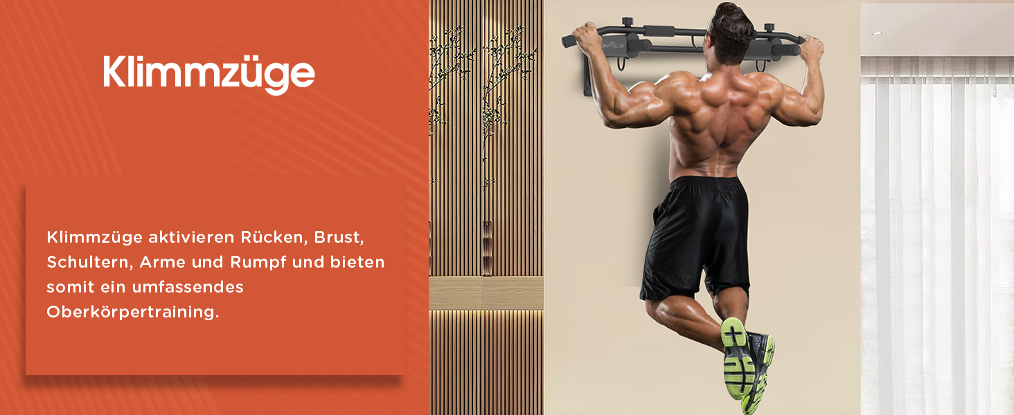 DH FitLife Klimmzugна турнік 4-в-1 для дому: турнік, бруси, петлі для боксу та тренажера | До 200 кг | 6 ручок | Стабільний та безпечний