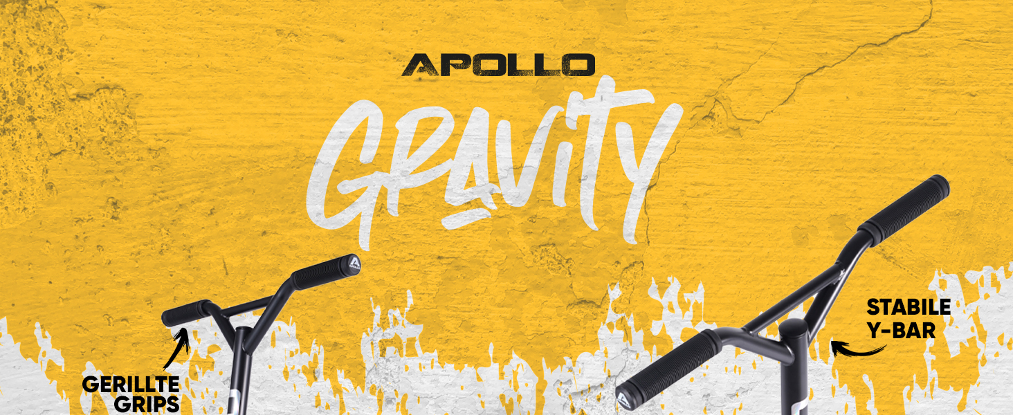 Самокат трюковий Apollo Gravity Black Shiny для дітей та підлітків від 6 років