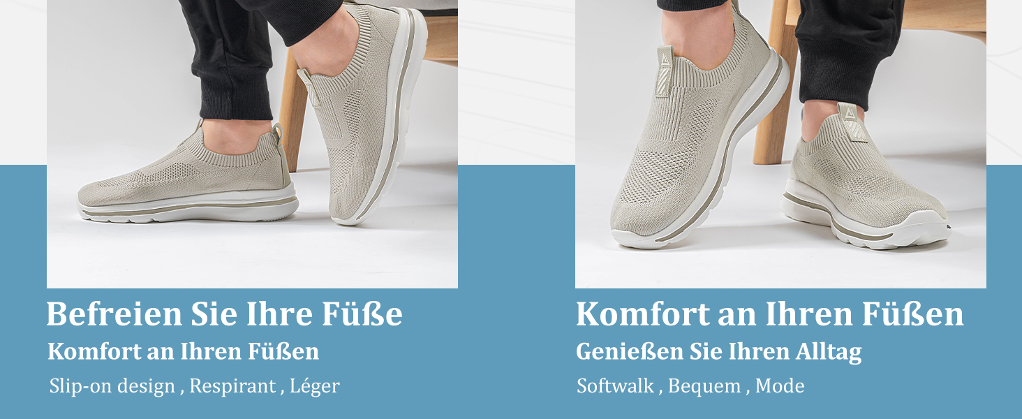 Чоловічі Slip-on кросівки Mesh, дихаючі, для бігу та занять спортом, Outdoor, Fitness, легкі, світло-зелені (бежеві, 40 EU)