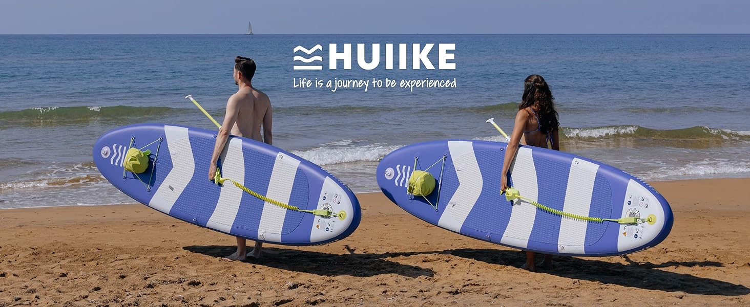 Високоякісні аксесуари для веслування Stand Up - HUIIKE Sup Board, дошка для веслування стоячи з подвійним використанням весла та сидіння для байдарки Веслування стоячи з великою стабільністю Весло для веслування стоячи (Royal Blue - Beach)