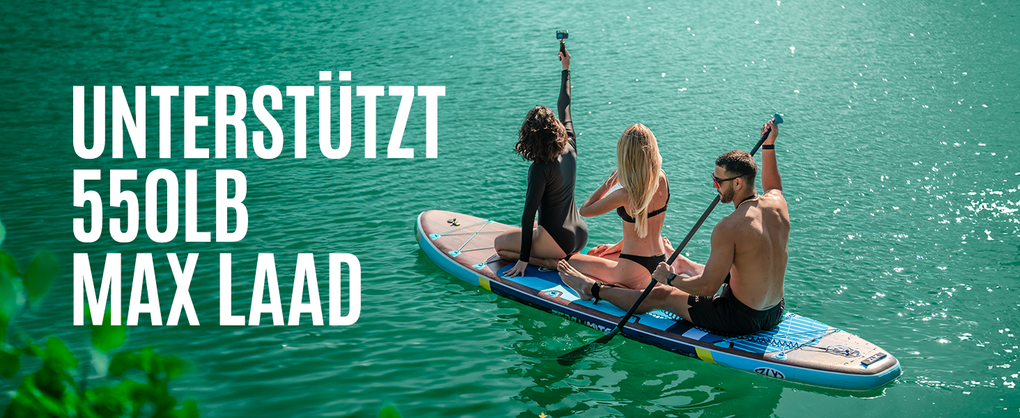 Надувний SUP Борд ZLX 350см з сидінням: велика вантажопідйомність 250кг, для дорослих та початківців, стабільне антиковзне покриття, насос, весло (фіолетовий колір)
